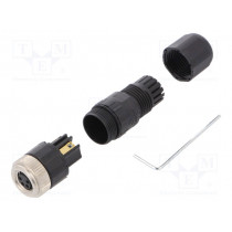 PB-M8A-04P-FF-SL7001-00A(H); Connector: M8; female; PIN: 4; straight; for cable; plug; 3A; IP67; DEGSON ELECTRONICS