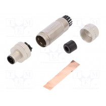 PBSH-M12A-04P-MM-SL7001-00A(H); Plug; M12; PIN: 4; male; A code-DeviceNet / CANopen; for cable; DEGSON ELECTRONICS