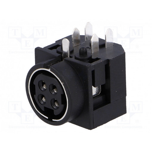 DS1093-05-BN40X; Socket; DC supply; R7B; female; PIN: 4; THT; 30VDC; -20÷80°C; CONNFLY