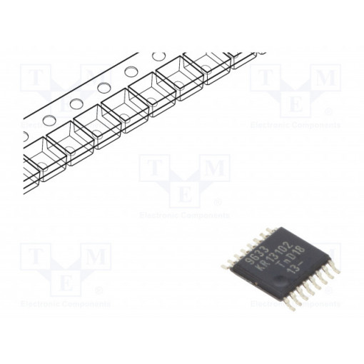 PCA9633PW.118; IC: interface; LED controller,I/O expander; I2C; Channels: 4; 25mA; NXP PCA9633PW.118; IC: interface; LED controller,I/O expander; I2C; Channels: 4; 25mA; NXP