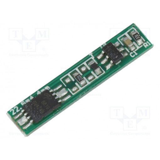 ; PCB protection; Li-Ion; 22.5x4.4x2mm; 2.5A; 3.6VDC; 