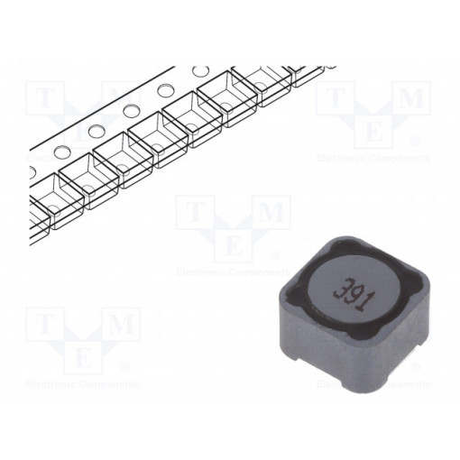 PCS127MT391; Inductor: wire; SMD; 390uH; 880mA; 700mΩ; 12x12x8mm; ±20%; -40÷125°C; Viking