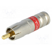 PCT-RCA59; Plug; RCA; male; compression; Cable: RG59; 75Ω; 3GHz; PCT PCT-RCA59; Plug; RCA; male; compression; Cable: RG59; 75Ω; 3GHz; PCT