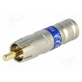 PCT-RCA6; Plug; RCA; male; compression; Cable: RG6; 75Ω; 3GHz; PCT PCT-RCA6; Plug; RCA; male; compression; Cable: RG6; 75Ω; 3GHz; PCT