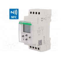 PCZ-522.3; Programmable time switch; Range: 24h / 7days; DPDT; 24÷264VAC; F&F