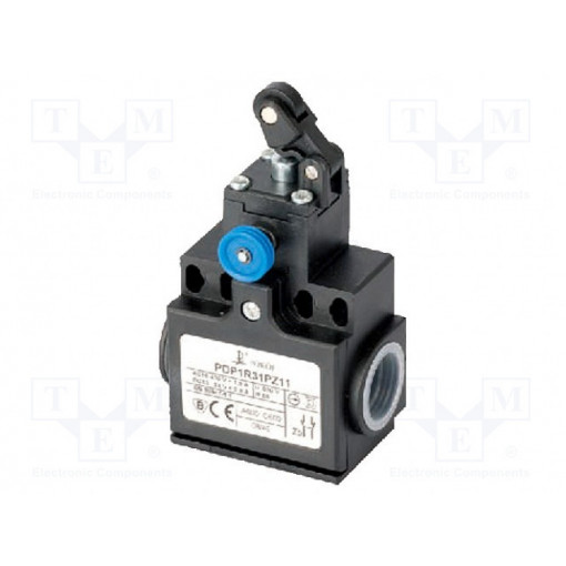 PDP1R31PZ11; Limit switch; lever R 18mm, plastic roller Ø12,5mm,with reset; POKÓJ