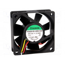 PE60201B1-000U-G99; Fan: DC; axial; 12VDC; 60x60x20mm; 46.72m3/h; 39dBA; ball bearing; SUNON
