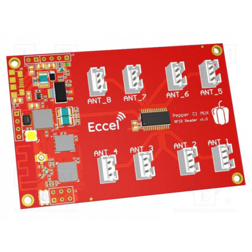 PEPPER WIRELESS C1 RS232 MUX; RFID reader; RS232,WiFi; 3.3÷5V; f: 13,56MHz; 3pin x8; ECCEL PEPPER WIRELESS C1 RS232 MUX; RFID reader; RS232,WiFi; 3.3÷5V; f: 13,56MHz; 3pin x8; ECCEL