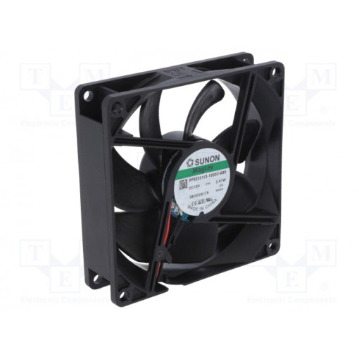 PF92251V3-1000U-A99; Fan: DC; axial; 12VDC; 92x92x25mm; 110.4m3/h; 41.6dBA; Vapo; 3900rpm; SUNON