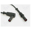 2359-IEC-100-SW; Test lead; 20A; with protection; Len: 1m; black; ELECTRO-PJP