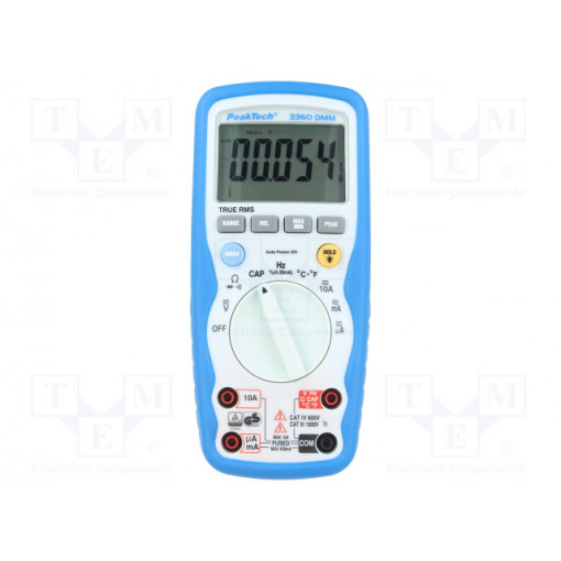P3360; Digital multimeter; LCD 4,75 digit (40000),bargraph; True RMS; PEAKTECH