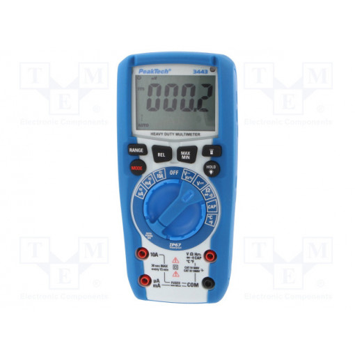 P3443; Digital multimeter; LCD 3,75 digit (6000),bargraph; -20÷780°C; PEAKTECH