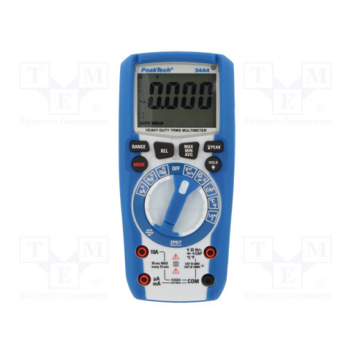 P3444; Digital multimeter; LCD 3,75 digit (6000),bargraph; True RMS; PEAKTECH