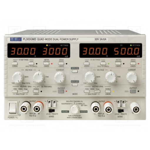 ; Power supply: laboratory; Channels: 2; 0÷30VDC; 0÷3A; 0÷30VDC; 0÷3A; AIM-TTI ; Power supply: laboratory; Channels: 2; 0÷30VDC; 0÷3A; 0÷30VDC; 0÷3A; AIM-TTI
