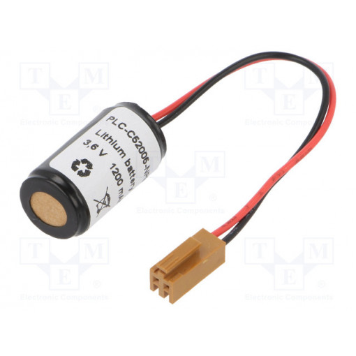 ; Battery: lithium; 3.6V; 1/2AA,1/2R6; connectors; 1200mAh; 