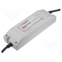 PLN-60-20; Power supply: switched-mode; LED; 60W; 20VDC; 14÷20VDC; 3A; IP64; MEAN WELL