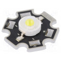 PM2E-1LWS; Power LED; STAR; white cold; 130°; 350mA; Pmax: 1W; 120÷130lm; ProLight Opto PM2E-1LWS; Power LED; STAR; white cold; 130°; 350mA; Pmax: 1W; 120÷130lm; ProLight Opto
