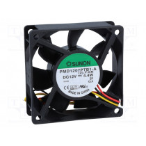 PMD1207PTB1-A.(2).F.GN; Fan: DC; axial; 12VDC; 70x70x25mm; 83.25m3/h; 45dBA; ball bearing; SUNON