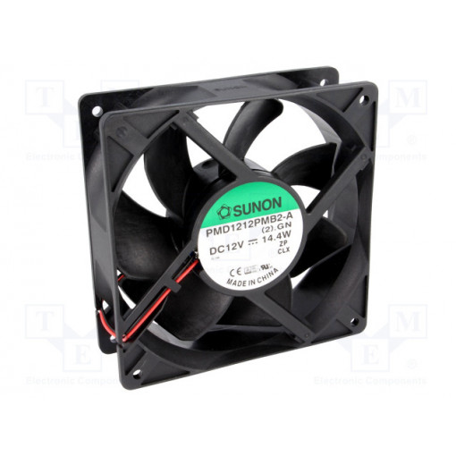 PMD1212PMB2-A(2).GN; Fan: DC; axial; 12VDC; 120x120x38mm; 289m3/h; 51dBA; ball bearing; SUNON