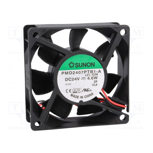 PMD2407PTB1-A.(2).GN; Fan: DC; axial; 24VDC; 70x70x25mm; 83.25m3/h; 45dBA; ball bearing; SUNON