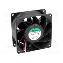 PMD2408PMB1-A.(2).F.GN; Fan: DC; axial; 24VDC; 80x80x38mm; 143m3/h; 55.2dBA; ball bearing; SUNON