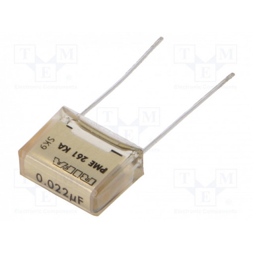 PME261KA5220KR19T0; Capacitor: paper; 22nF; 220VAC; 10.2mm; ±10%; THT; Series: PME261; KEMET