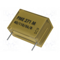 PME271M610MR04; Capacitor: paper; X2; 100nF; 275VAC; Pitch: 15.2mm; ±20%; THT; 630VDC; KEMET