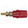 POL 8760 L / RT; Socket; 4mm banana; 100A; red; screw,on panel; insulated; 81mm; SCHÜTZINGER