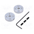 ALUMINUM MOUNTING HUB FOR 4MM SHAFT #4-4; Bracket wheel; Shaft: smooth; Pcs: 2; Shaft dia: 4mm; Ø: 19mm; POLOLU ALUMINUM MOUNTING HUB FOR 4MM SHAFT #4-4; Bracket wheel; Shaft: smooth; Pcs: 2; Shaft dia: 4mm; Ø: 19mm; POLOLU