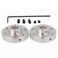 UNIVERSAL ALUMINUM MOUNTING HUB FOR 6MM; Bracket wheel; Shaft: smooth; Pcs: 2; Shaft dia: 6mm; Ø: 25.4mm; POLOLU
