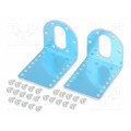 STAMPED ALUMINUM L-BRACKET PAIR FOR 37D; Bracket; silver; Pcs: 2; Holder mat: aluminum; Thk: 2mm; POLOLU