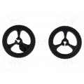 POLOLU WHEEL 32X7MM PAIR – BLACK; Wheel; black; Shaft: D spring; Pcs: 2; push-in; Ø: 32mm; W: 7mm; POLOLU