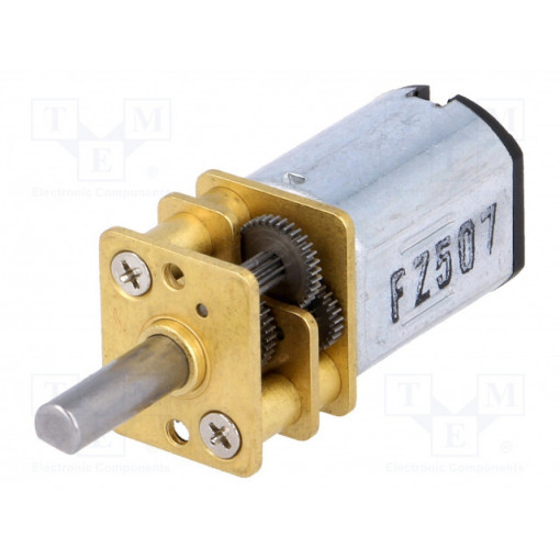 250:1 MICRO METAL GEARMOTOR; Motor: DC; with gearbox; LP; 6VDC; 360mA; Shaft: D spring; POLOLU
