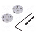 ALUMINUM MOUNTING HUB FOR 5MM SHAFT #4-4; Bracket wheel; Shaft: smooth; Pcs: 2; Shaft dia: 5mm; Ø: 19mm; POLOLU ALUMINUM MOUNTING HUB FOR 5MM SHAFT #4-4; Bracket wheel; Shaft: smooth; Pcs: 2; Shaft dia: 5mm; Ø: 19mm; POLOLU