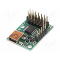 MICRO MAESTRO 6-CHANNEL (ASSEMBLED); Servo controller; USB-UART; Channels: 6; 216x305mm; 5÷16VDC; 4.8g; POLOLU MICRO MAESTRO 6-CHANNEL (ASSEMBLED); Servo controller; USB-UART; Channels: 6; 216x305mm; 5÷16VDC; 4.8g; POLOLU