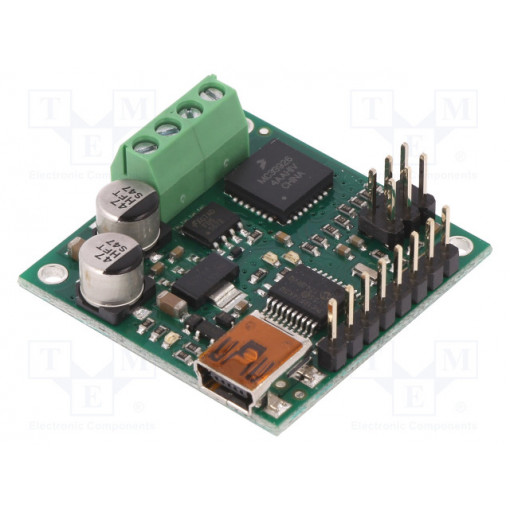 JRK 21V3 USB MOTOR CONTROLLER; DC-motor driver; MC33926; 20kHz; PWM,RC,TTL,USB; 3A; Uin log: 4÷5V; POLOLU