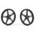 POLOLU WHEEL 70X8MM PAIR – BLACK; Wheel; black; Shaft: D spring; Pcs: 2; push-in; Ø: 70mm; W: 8mm; POLOLU