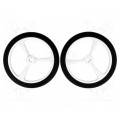 POLOLU WHEEL 40×7MM - WHITE; Wheel; white; Shaft: D spring; Pcs: 2; push-in; Ø: 40mm; W: 7mm; POLOLU
