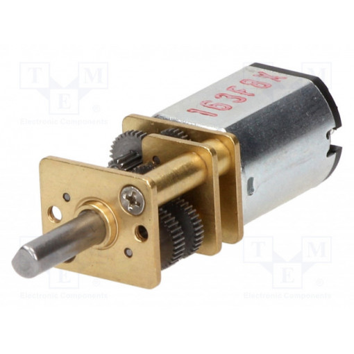 1000:1 MICRO METAL GEARMOTOR HP; Motor: DC; with gearbox; HP; 6VDC; 1.6A; Shaft: D spring; Ioper: 70mA; POLOLU 1000:1 MICRO METAL GEARMOTOR HP; Motor: DC; with gearbox; HP; 6VDC; 1.6A; Shaft: D spring; Ioper: 70mA; POLOLU