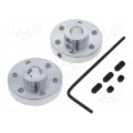 ALUMINUM MOUNTING HUB FOR 1/4? SHAFT M3; Bracket wheel; Shaft: smooth; Pcs: 2; Shaft dia: 6.35mm; Ø: 25.4mm; POLOLU ALUMINUM MOUNTING HUB FOR 1/4? SHAFT M3; Bracket wheel; Shaft: smooth; Pcs: 2; Shaft dia: 6.35mm; Ø: 25.4mm; POLOLU
