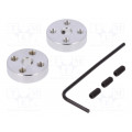 ALUMINUM MOUNTING HUB FOR 5MM SHAFT M3 H; Bracket wheel; Shaft: smooth; Pcs: 2; Shaft dia: 5mm; Ø: 19mm; POLOLU ALUMINUM MOUNTING HUB FOR 5MM SHAFT M3 H; Bracket wheel; Shaft: smooth; Pcs: 2; Shaft dia: 5mm; Ø: 19mm; POLOLU