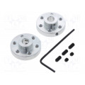 ALUMINUM MOUNTING HUB FOR 6MM SHAFT M3 H; Bracket wheel; Shaft: smooth; Pcs: 2; Shaft dia: 6mm; Ø: 25.4mm; POLOLU ALUMINUM MOUNTING HUB FOR 6MM SHAFT M3 H; Bracket wheel; Shaft: smooth; Pcs: 2; Shaft dia: 6mm; Ø: 25.4mm; POLOLU