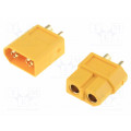 XT60 YELLOW; Robot.access: power connector; Colour: yellow; PIN: 2; 65A; POLOLU