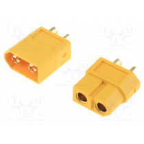 XT60 YELLOW; Robot.access: power connector; Colour: yellow; PIN: 2; 65A; POLOLU