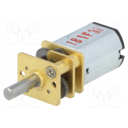 298:1 MICRO METAL GEARMOTOR HP; Motor: DC; with gearbox; HP; 6VDC; 1.6A; Shaft: D spring; max.392mNm; POLOLU