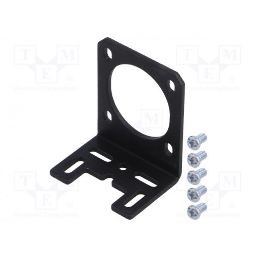 STAMPED ALUMINUM L-BRACKET FOR NEMA 14; Bracket; black; Pcs: 1; bracket,mounting screws; POLOLU