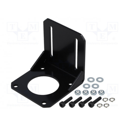 STEEL L-BRACKET FOR NEMA 23; Bracket; black; Pcs: 1; bracket,mounting screws; Holder mat: steel; POLOLU
