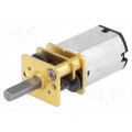 75:1 MICRO METAL GEARMOTOR; Motor: DC; with gearbox; LP; 6VDC; 360mA; Shaft: D spring; max.63mNm; POLOLU 75:1 MICRO METAL GEARMOTOR; Motor: DC; with gearbox; LP; 6VDC; 360mA; Shaft: D spring; max.63mNm; POLOLU