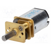 100:1 MICRO METAL GEARMOTOR MP; Motor: DC; with gearbox; Medium Power; 6VDC; 670mA; Shaft: D spring; POLOLU 100:1 MICRO METAL GEARMOTOR MP; Motor: DC; with gearbox; Medium Power; 6VDC; 670mA; Shaft: D spring; POLOLU