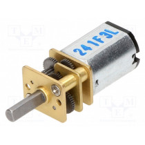 298:1 MICRO METAL GEARMOTOR MP; Motor: DC; with gearbox; Medium Power; 6VDC; 670mA; Shaft: D spring; POLOLU
